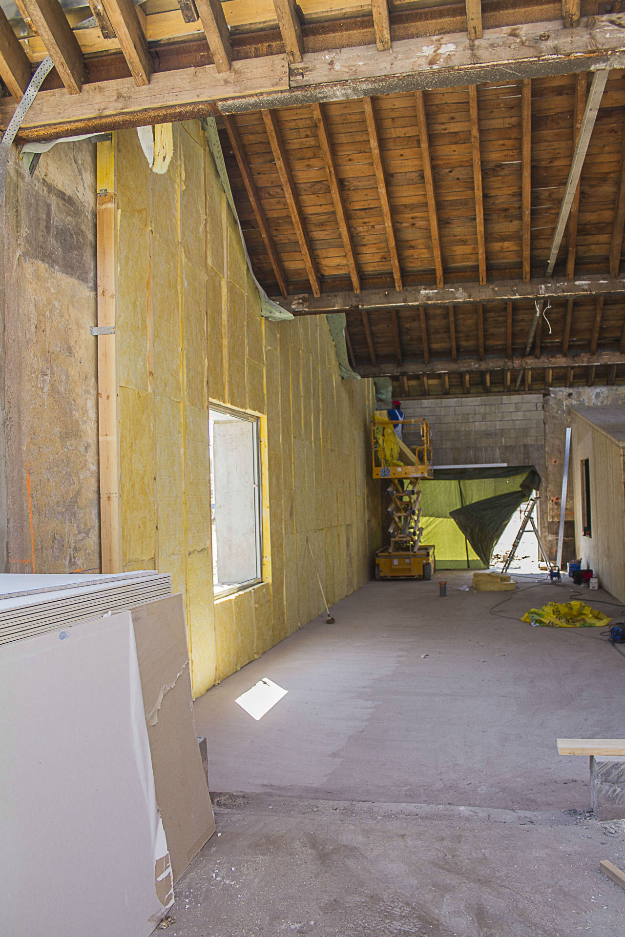 Ecoparc Filature - Avance du chantier - L'isolation des studios - Juillet 2015 (4)