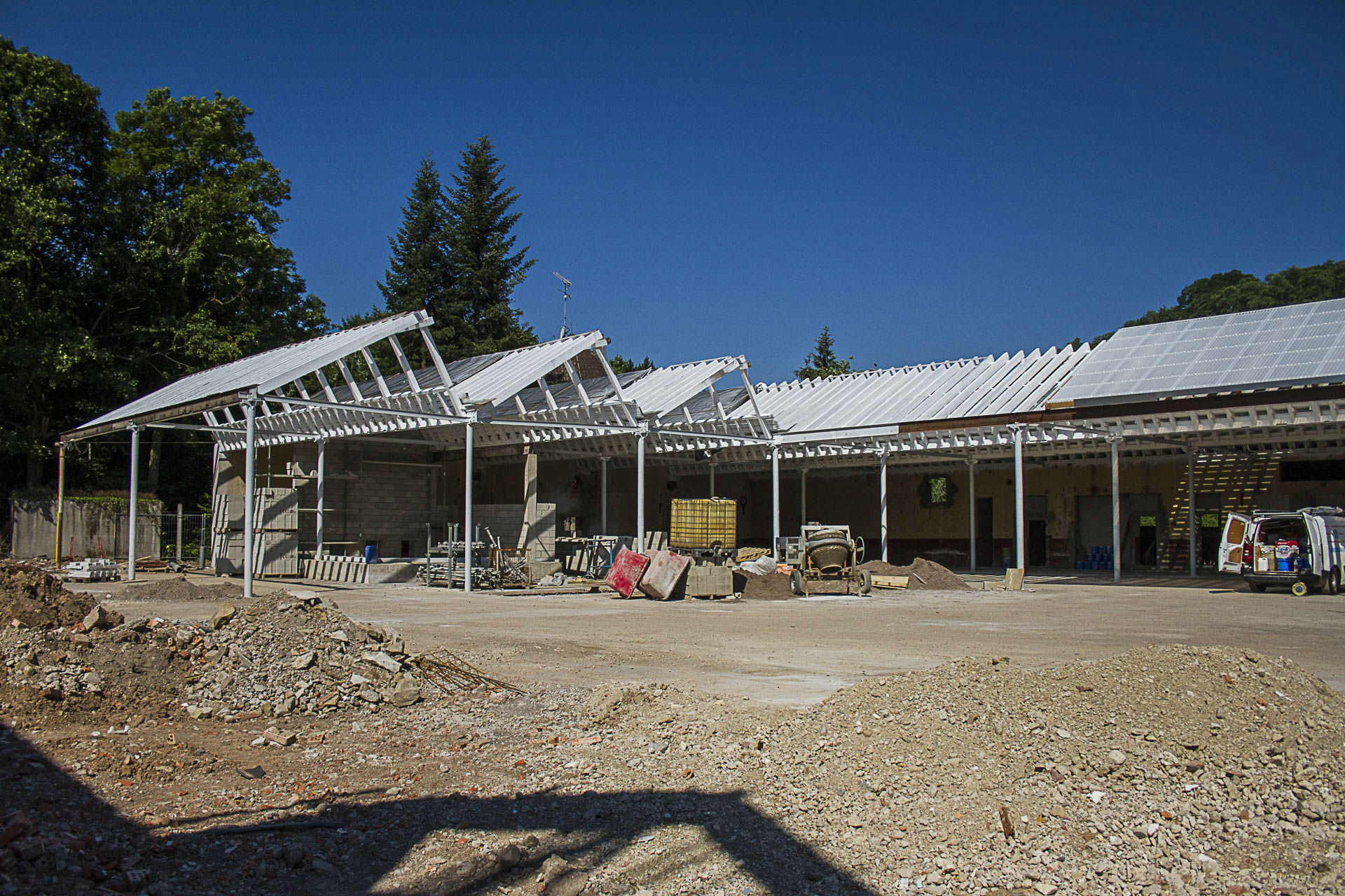 Ecoparc Filature - Avance du chantier - Les peintres  l'oeuvre -  Juillet 2015 (1)